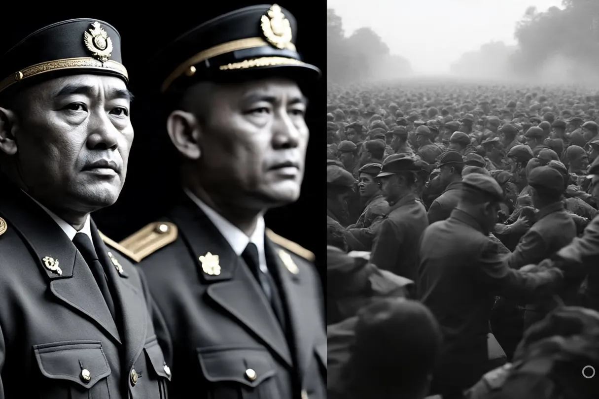 chaotic scenes suggestive of mass arrests or violence