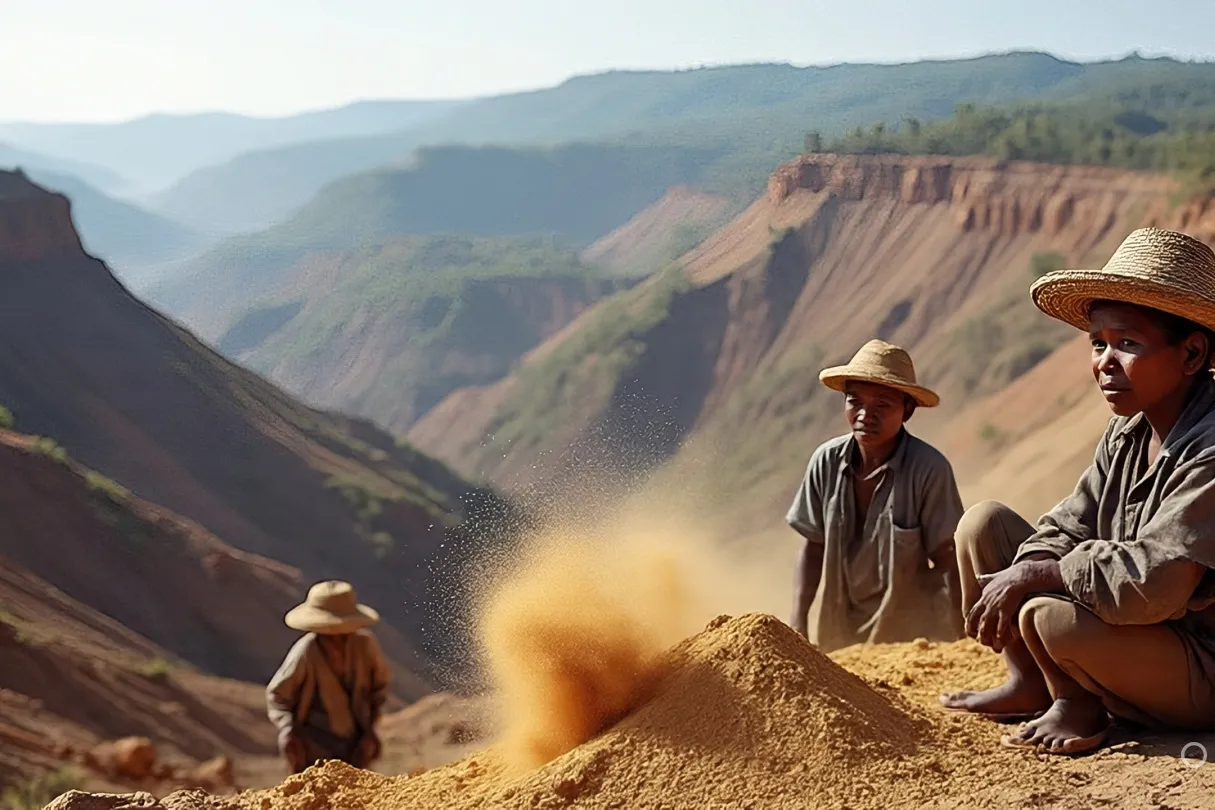scarred landscape of the Freeport mine in Papua