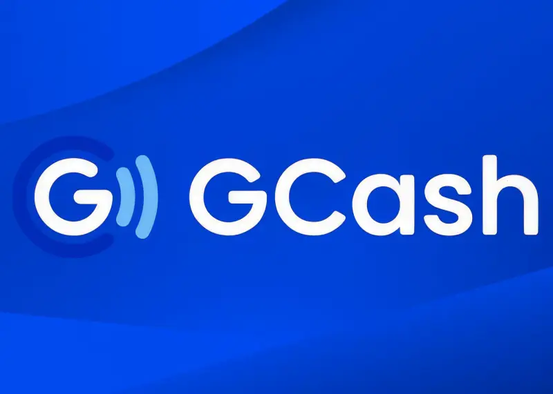 Official GCash logo in blue background.