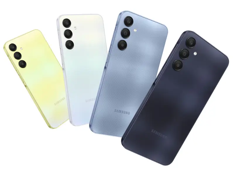 The Galaxy A25 5G highlights its design with its clean camera layout, sleek profile, unique patterns and haze finish.