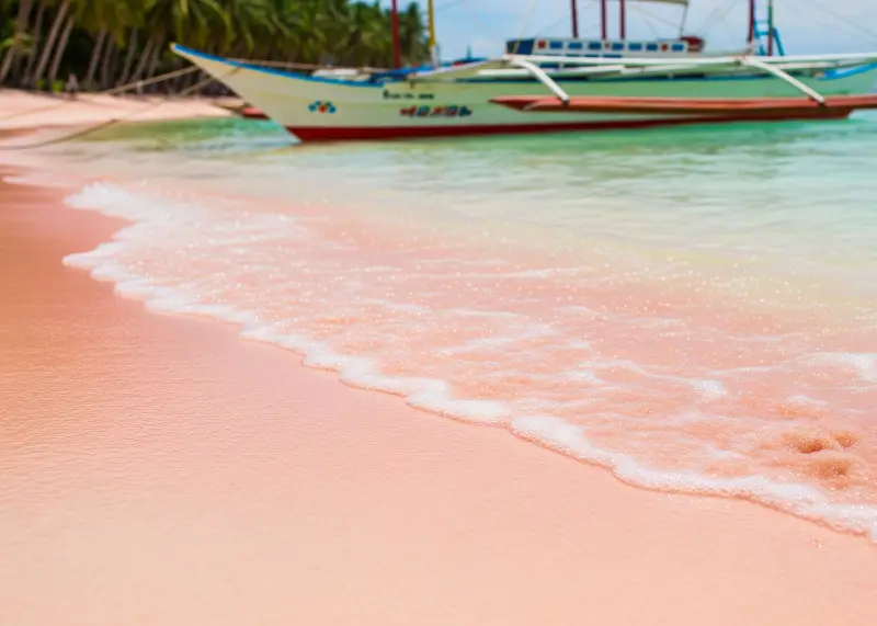 Pink sand beach at Sta. Cruz Island in Zamboanga City.