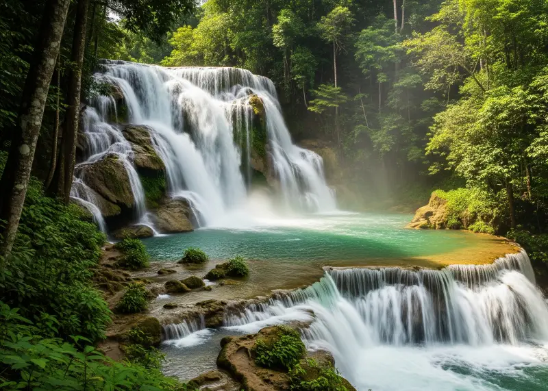 Tinuy-an Falls and the Enchanted River, two of Surigao del Sur’s natural wonders.