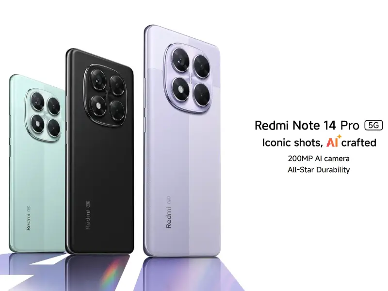 Three color variants of Redmi Note 14 Pro