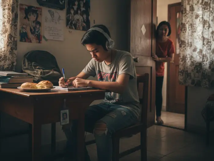 Filipino teen reflecting alone as parents try guiding adolescents PH with patience.