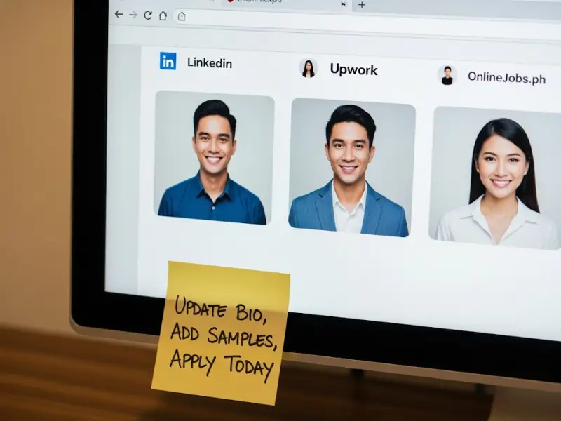 Beginner freelance writer in the Philippines building a portfolio with online courses and sample articles.