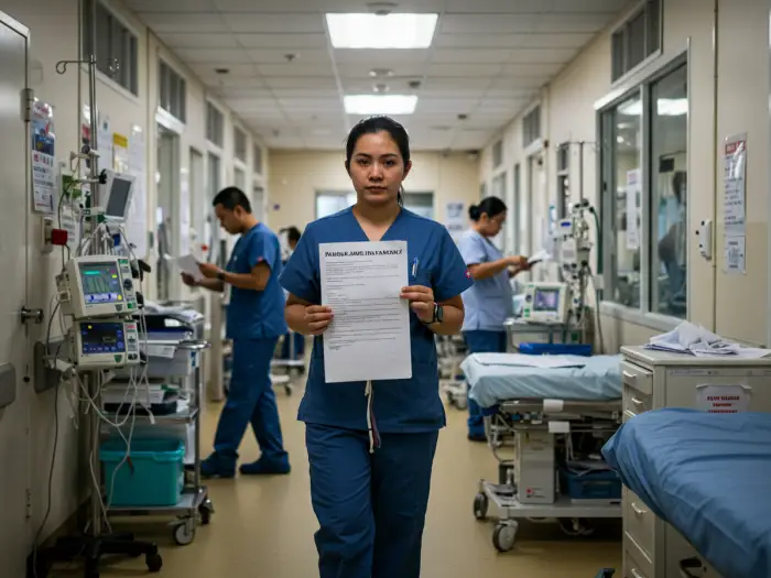 Filipino nurse in hospital with job offer for nurse jobs abroad for Filipinos