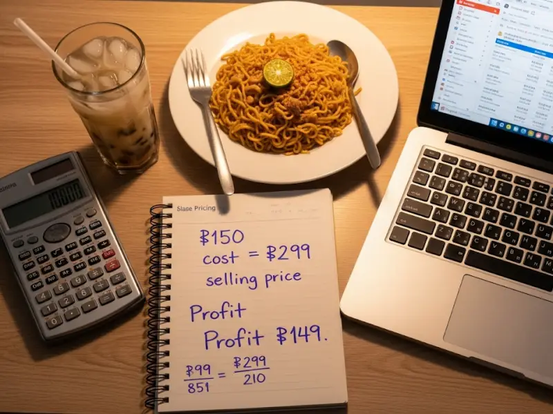 Notebook and laptop showing pricing strategy for dropshipping in the Philippines.