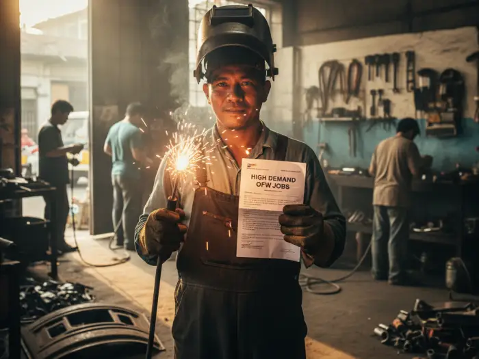 Skilled Filipino workers abroad like welders and electricians in high demand.