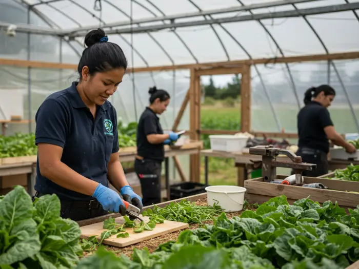 Filipino worker doing job in Canada under temporary work permit.