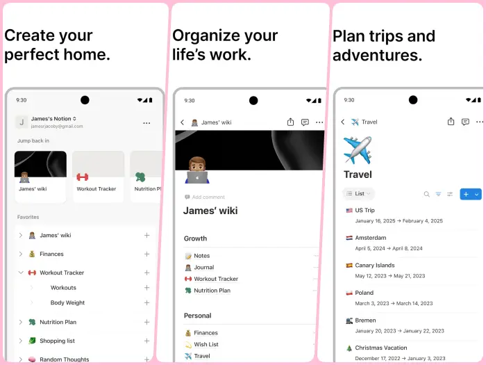 Notion app for Filipino freelancers used as an all-in-one workspace for notes, tasks, and client info.