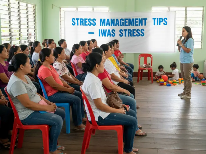 Community forum in the Philippines about stress management tips and iwas stress advice.