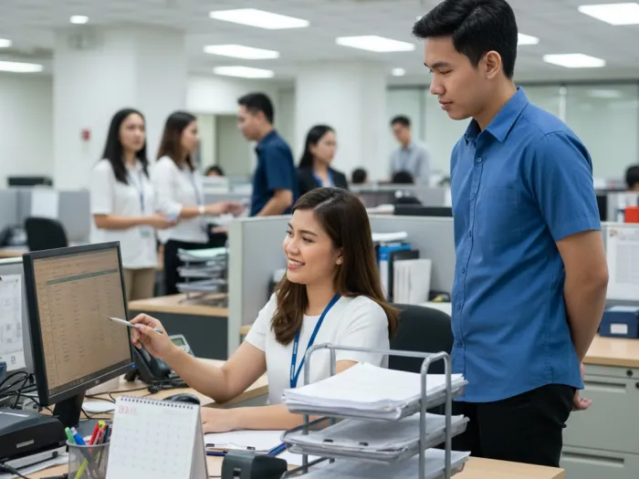 Filipino employee asking HR for clarification about payslip deductions in the Philippines.