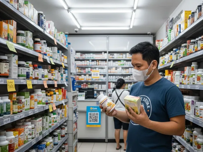 Filipino customer comparing Ampalaya capsules, teas, and extracts for blood sugar management.