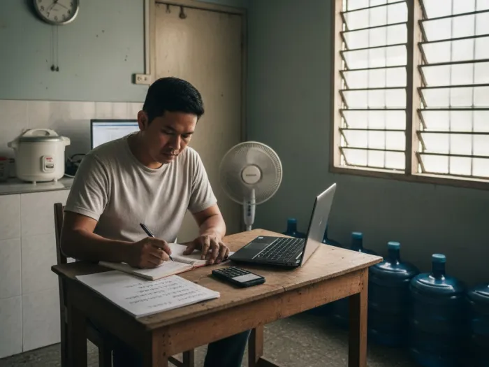 Filipino budgeting startup costs for launching a water refilling station in the Philippines.