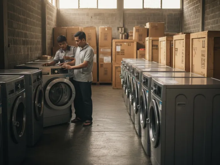 washing drying machine costs laundry shop philippines Filipino entrepreneur choosing washing and drying machines for a laundry shop in the Philippines.