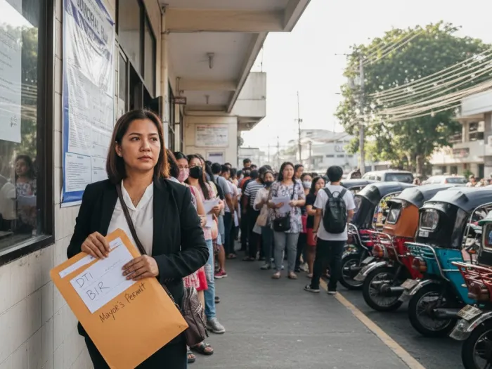 Filipina processing DTI, BIR, and LGU permits for her water refilling station in the Philippines.